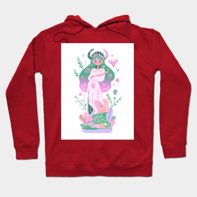 Elegant Virgo Zodiac Artwork Hoodie by saveasART